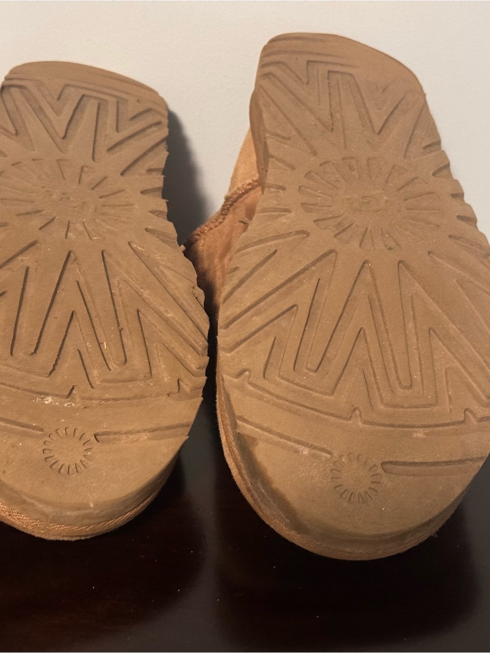 UGG Classic Ultra Mini Chestnut Suede Shearling Booties - Picture 6 of 8